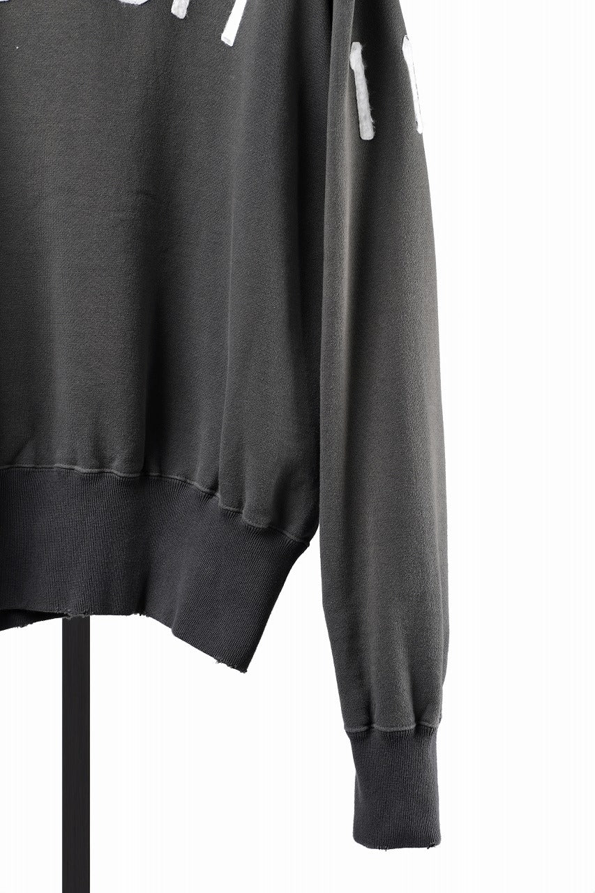 Load image into Gallery viewer, FULLCOUNT "LIL' BIT" FADING SWEAT SHIRT / ORIGINAL CIRCULAR FLEECE (BLACK)
