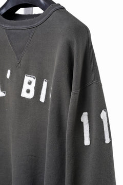 Load image into Gallery viewer, FULLCOUNT "LIL' BIT" FADING SWEAT SHIRT / ORIGINAL CIRCULAR FLEECE (BLACK)