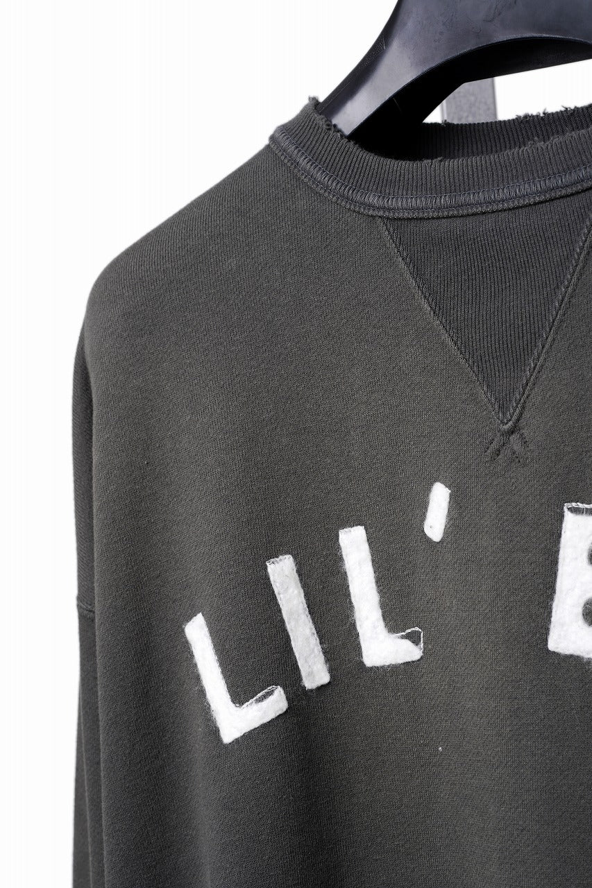 Load image into Gallery viewer, FULLCOUNT "LIL' BIT" FADING SWEAT SHIRT / ORIGINAL CIRCULAR FLEECE (BLACK)