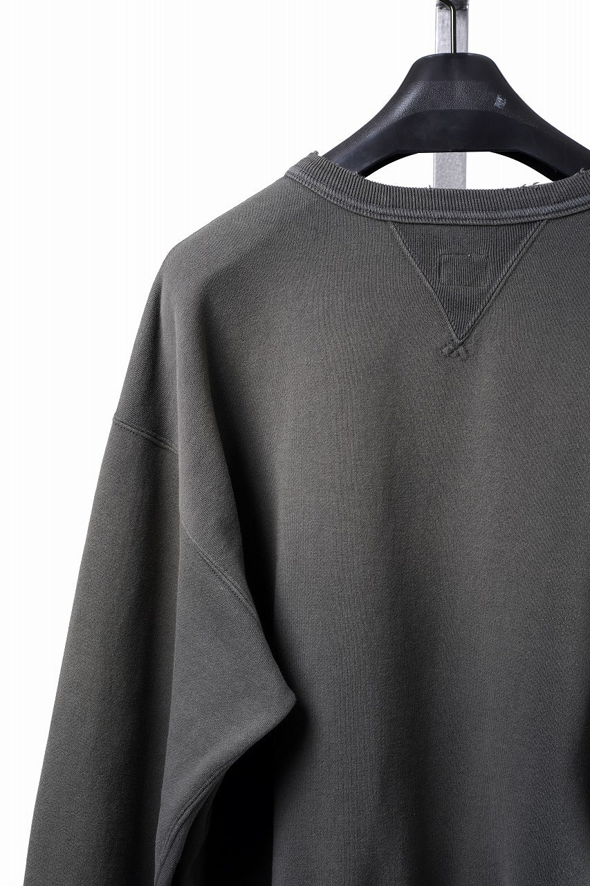 Load image into Gallery viewer, FULLCOUNT "LIL' BIT" FADING SWEAT SHIRT / ORIGINAL CIRCULAR FLEECE (BLACK)
