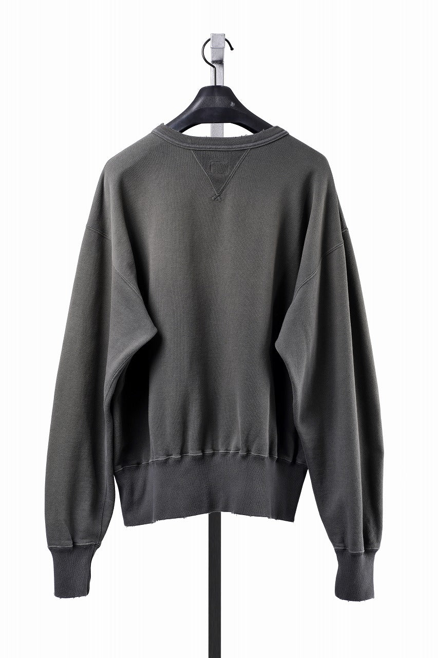 画像をギャラリービューアに読み込む, FULLCOUNT FADING SWEAT SHIRT / ORIGINAL CIRCULAR FLEECE (BLACK)