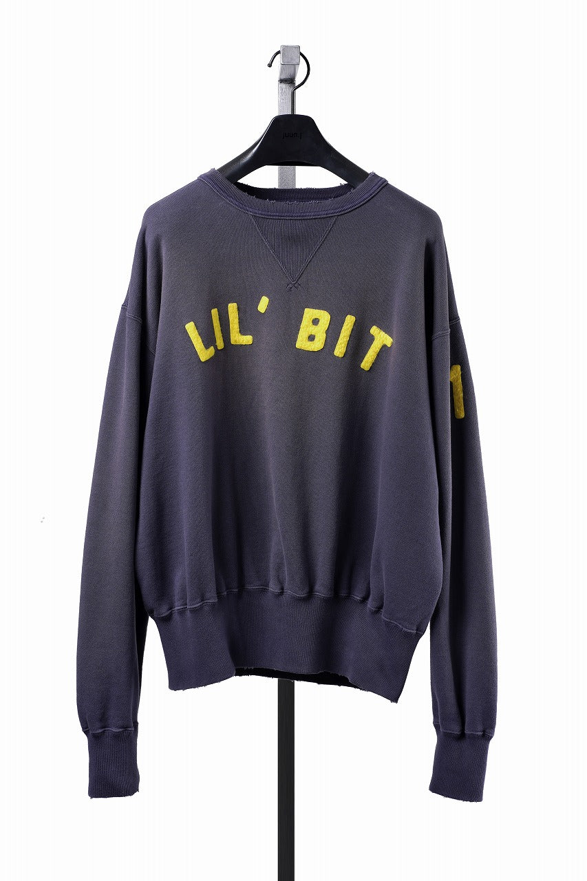画像をギャラリービューアに読み込む, FULLCOUNT "LIL' BIT" FADING SWEAT SHIRT / ORIGINAL CIRCULAR FLEECE (EGG PLANT)