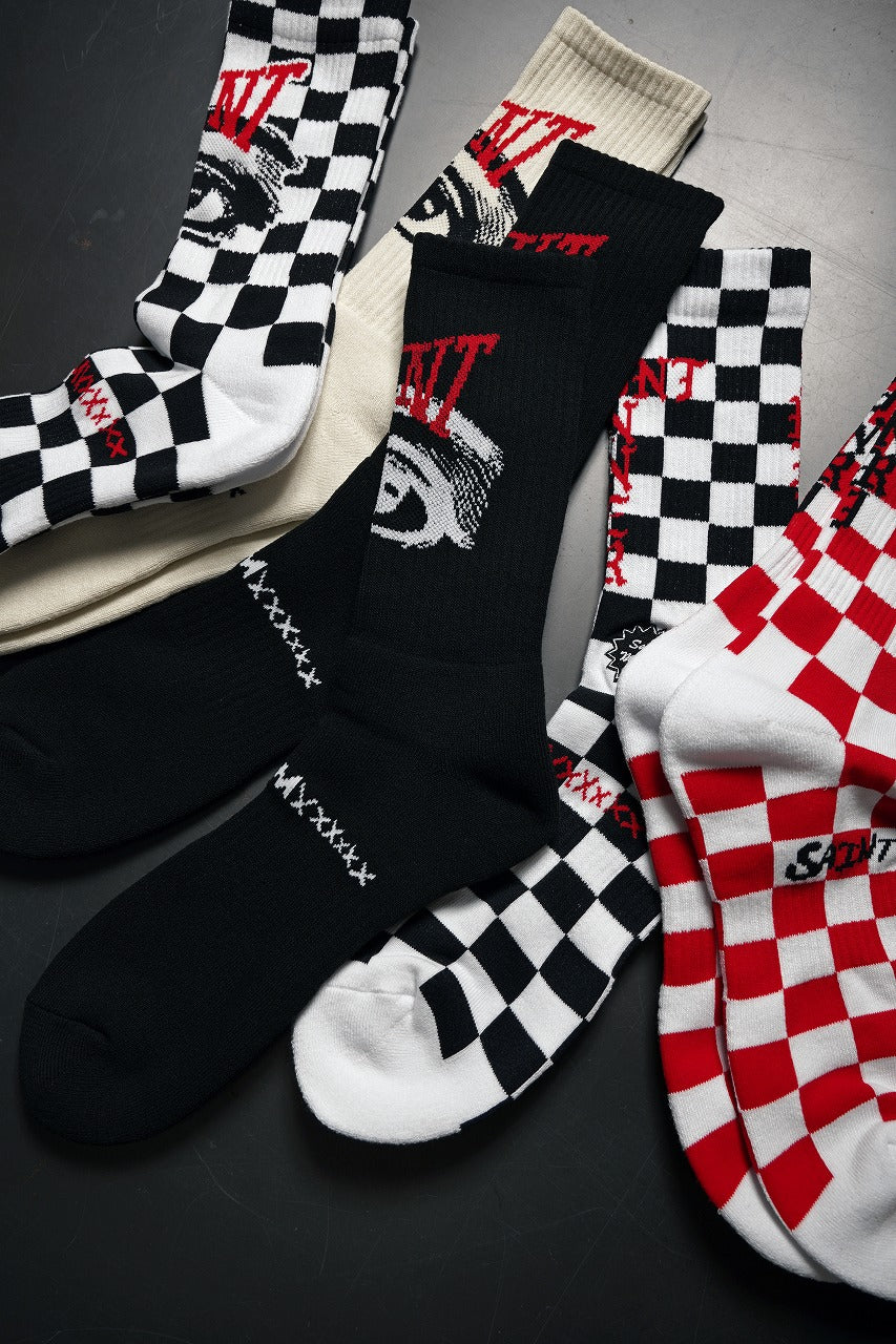 画像をギャラリービューアに読み込む, SAINT Mxxxxxx SOCKS / EYE (BLACK + WHITE)