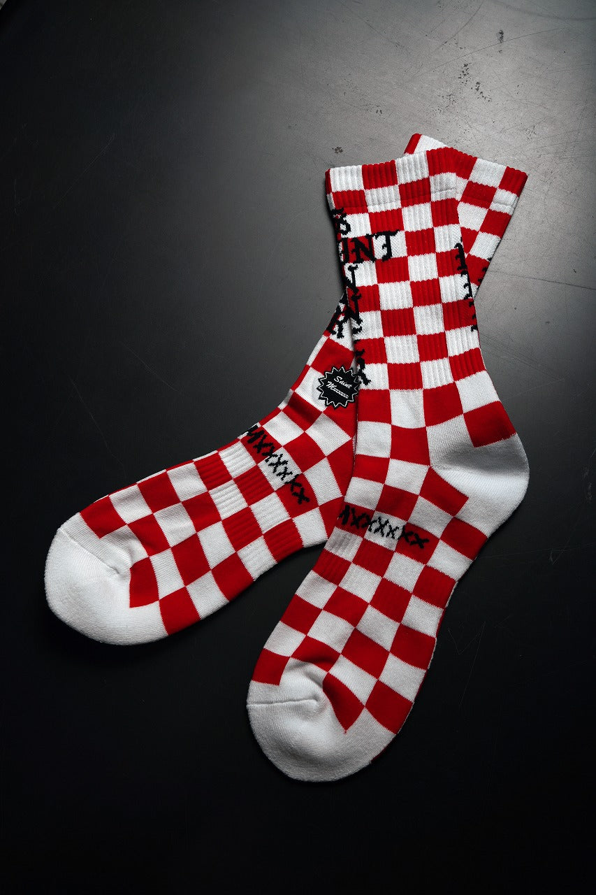 画像をギャラリービューアに読み込む, SAINT Mxxxxxx SOCKS / SINNER (WHITE + RED)