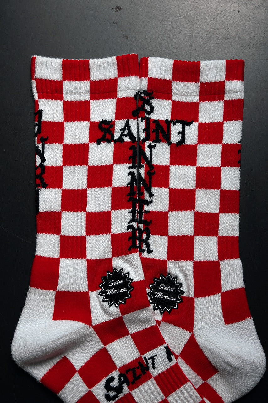 画像をギャラリービューアに読み込む, SAINT Mxxxxxx SOCKS / SINNER (WHITE + RED)