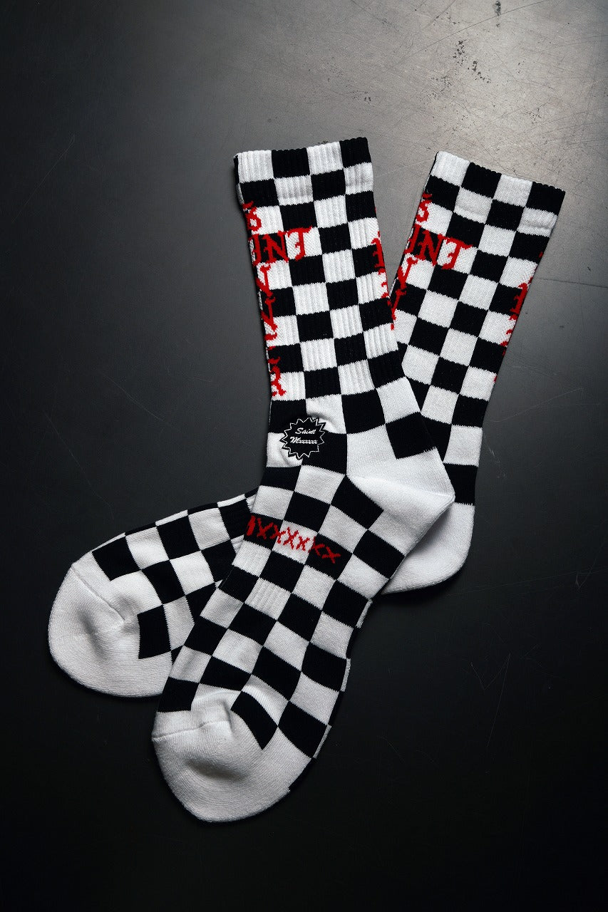 画像をギャラリービューアに読み込む, SAINT Mxxxxxx SOCKS / SINNER (BLACK + RED)