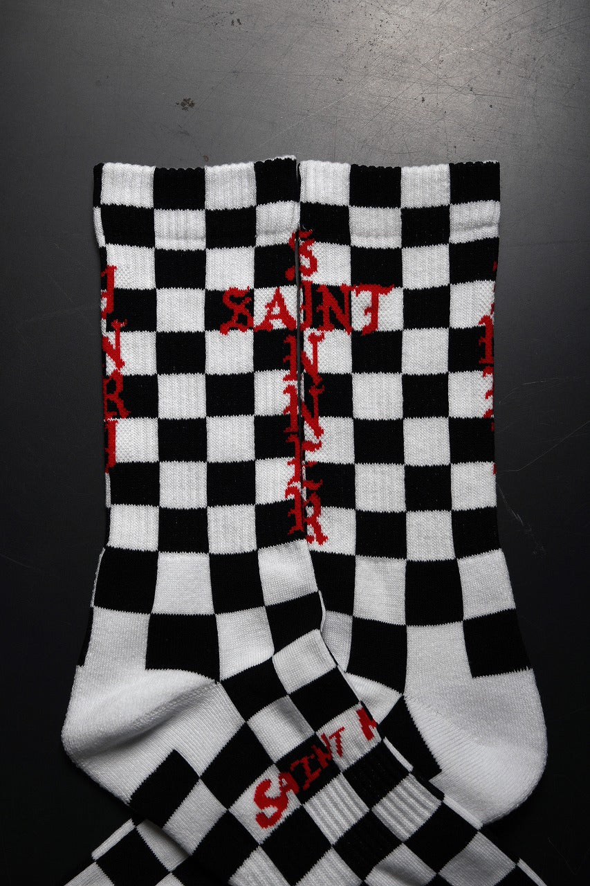 画像をギャラリービューアに読み込む, SAINT Mxxxxxx SOCKS / SINNER (BLACK + RED)