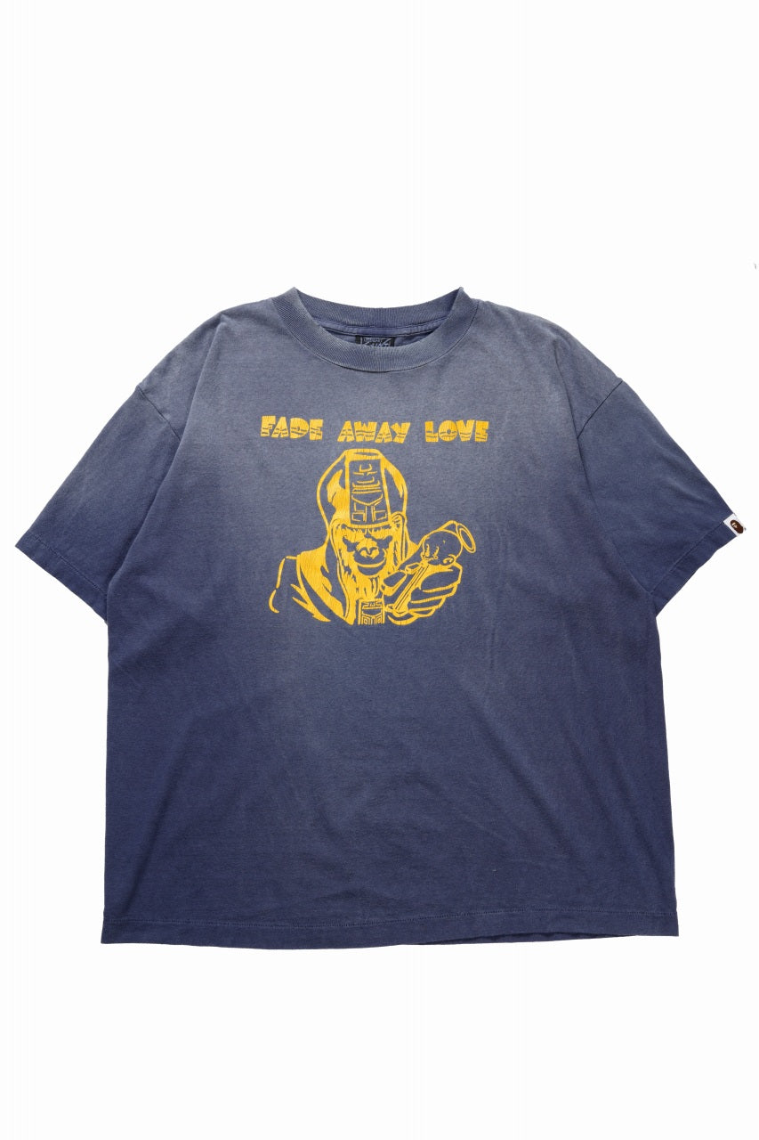 SAINT Mxxxxxx × A BATHING APE® SS TEE / FADE AWAY LOVE (NAVY