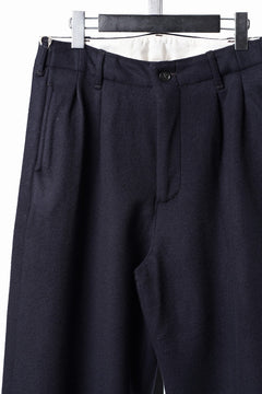 Load image into Gallery viewer, FULLCOUNT 1145 WOOL MELTON WIDETUCK TROUSERS (NAVY)