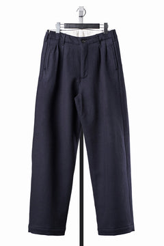 Load image into Gallery viewer, FULLCOUNT 1145 WOOL MELTON WIDETUCK TROUSERS (NAVY)