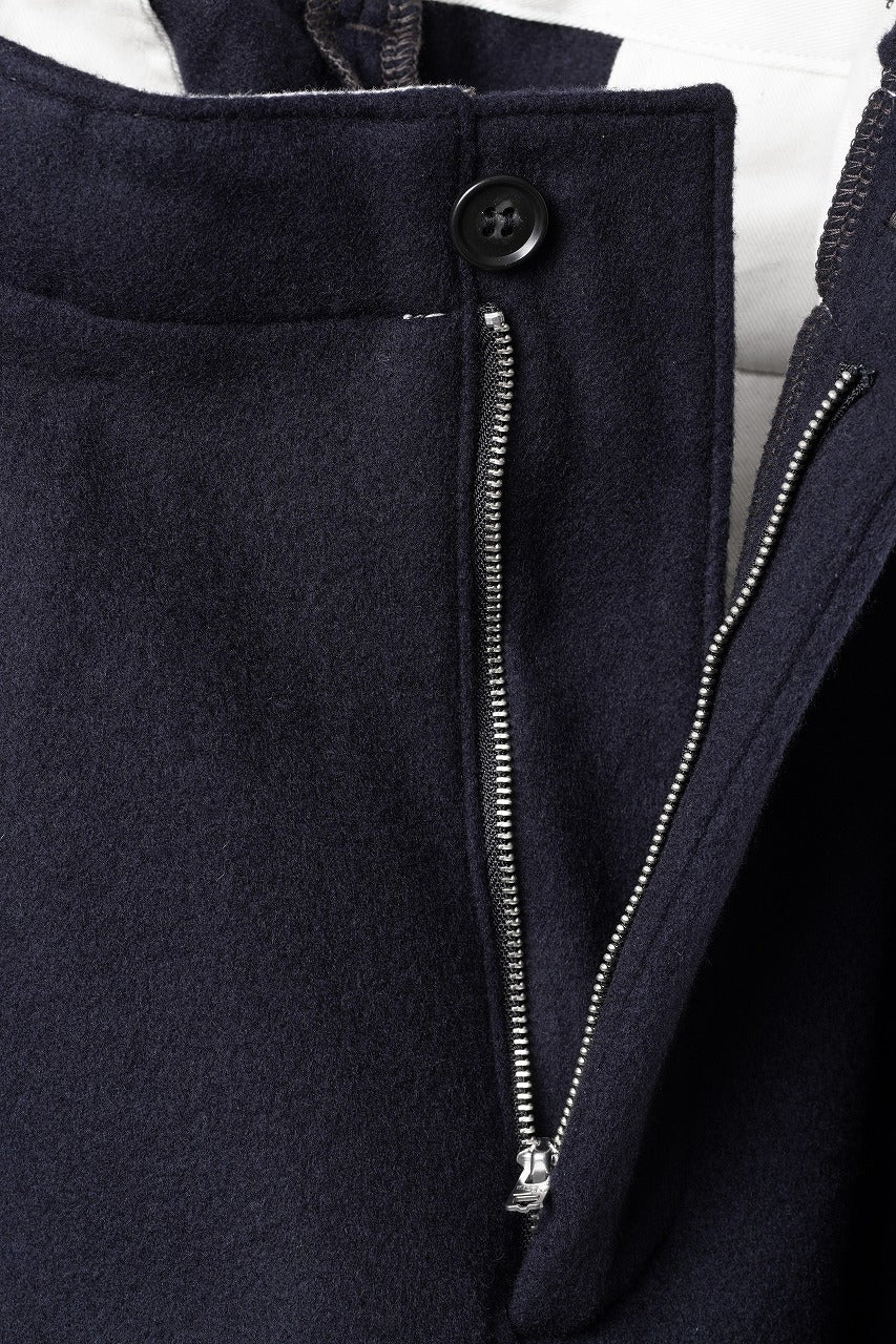 Load image into Gallery viewer, FULLCOUNT 1145 WOOL MELTON WIDETUCK TROUSERS (NAVY)