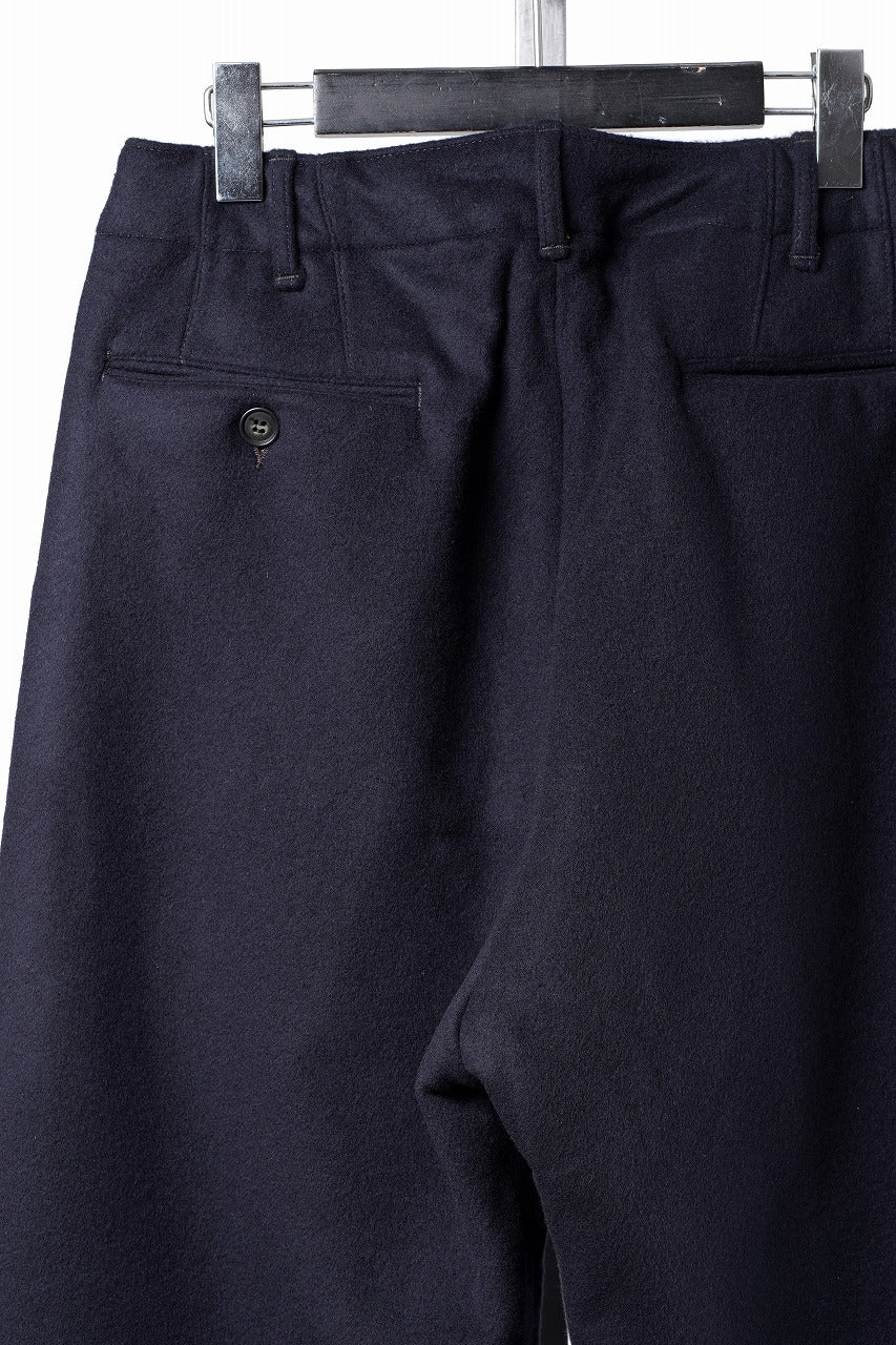 Load image into Gallery viewer, FULLCOUNT 1145 WOOL MELTON WIDETUCK TROUSERS (NAVY)