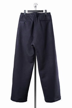Load image into Gallery viewer, FULLCOUNT 1145 WOOL MELTON WIDETUCK TROUSERS (NAVY)