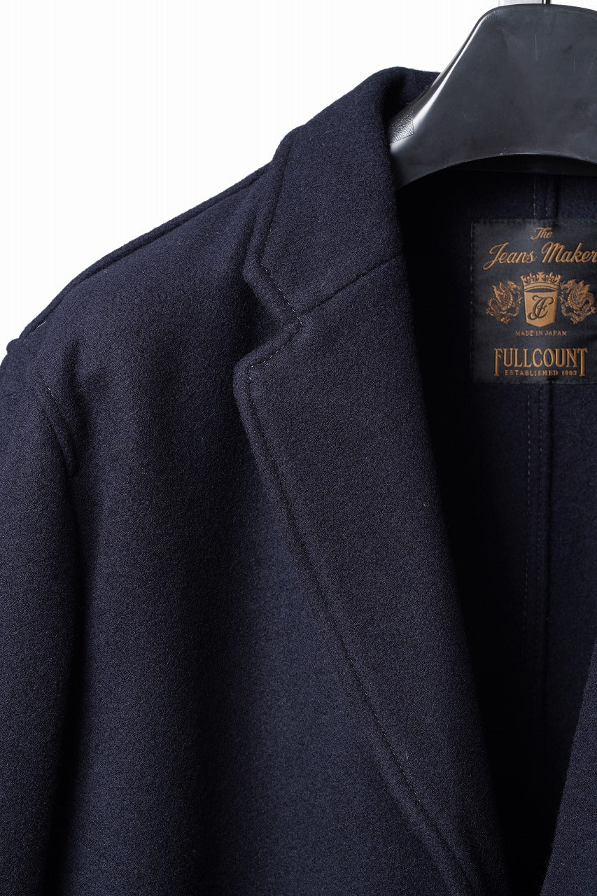 Load image into Gallery viewer, FULLCOUNT 2055 WOOL MELTON UNSTRUCTURED JACKET (NAVY)
