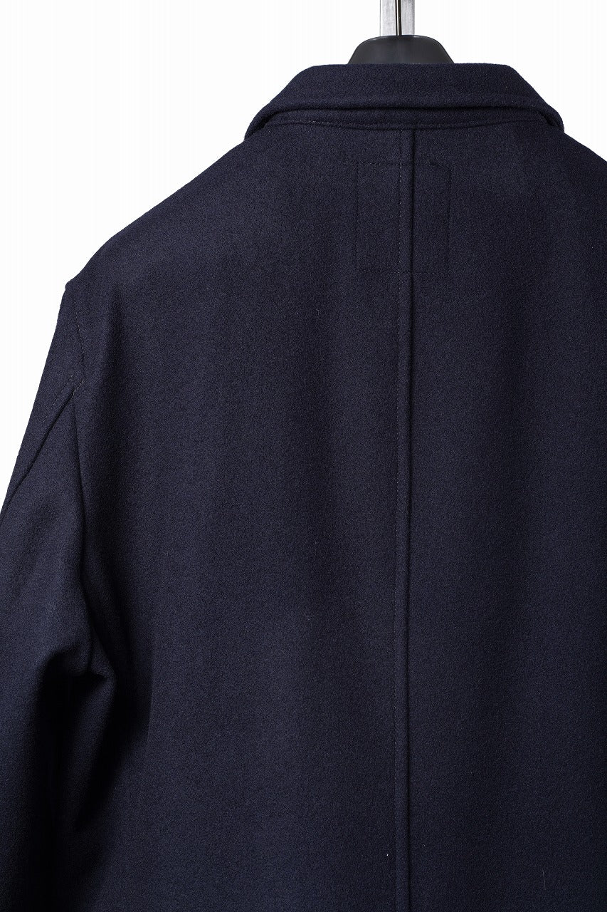 Load image into Gallery viewer, FULLCOUNT 2055 WOOL MELTON UNSTRUCTURED JACKET (NAVY)