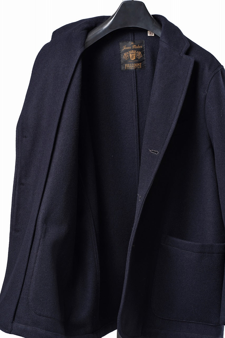 Load image into Gallery viewer, FULLCOUNT 2055 WOOL MELTON UNSTRUCTURED JACKET (NAVY)