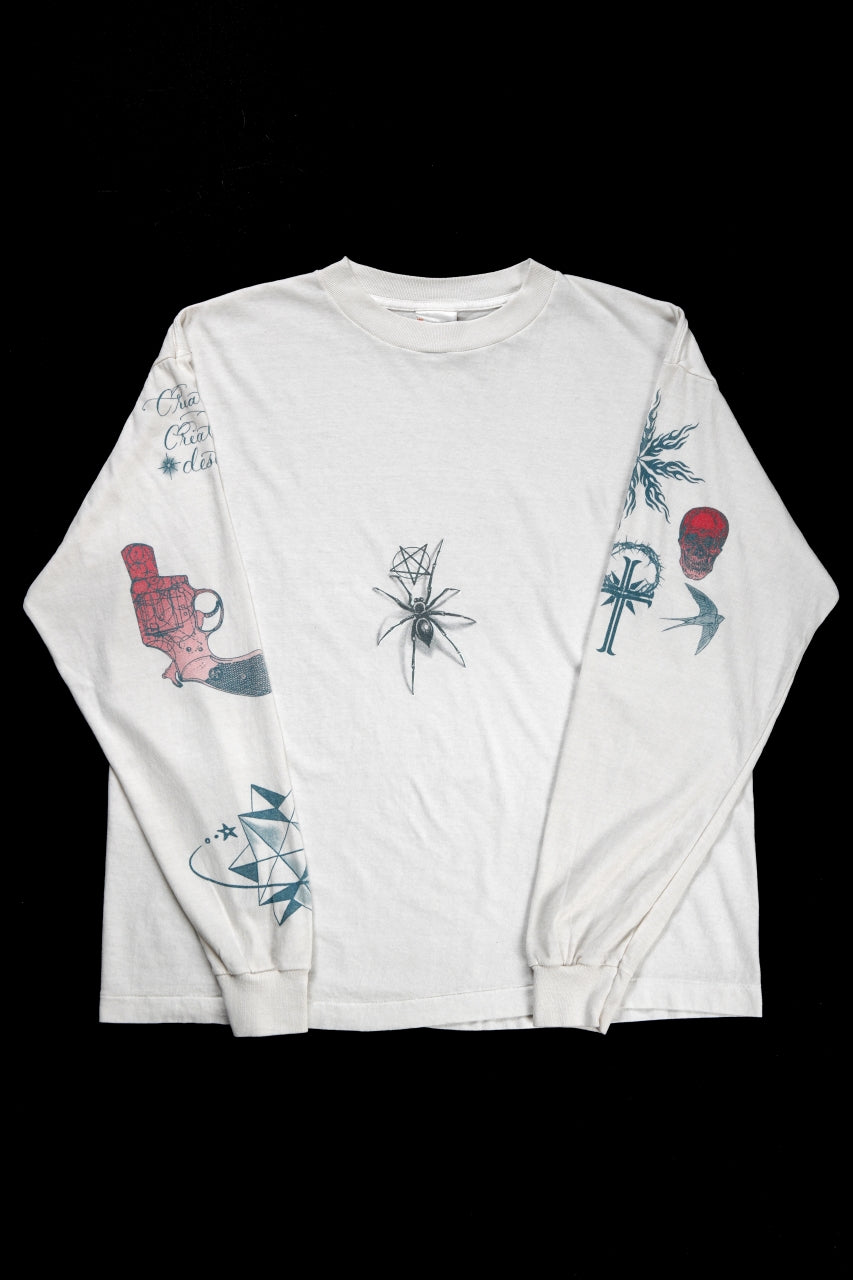 画像をギャラリービューアに読み込む, SAINT Mxxxxxx × Dr. Woo LS TEE / TATOO (WHITE)