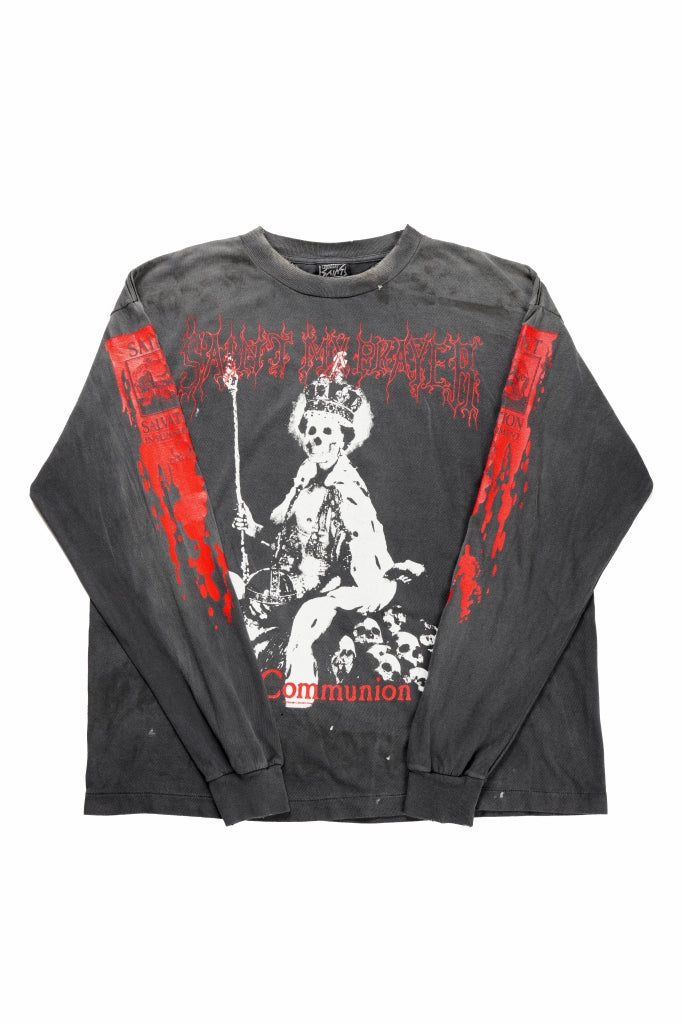 SAINT Mxxxxxx LS TEE / SAINT IS A KISS (BLACK)