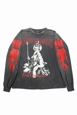 SAINT Mxxxxxx LS TEE / SAINT IS A KISS (BLACK)