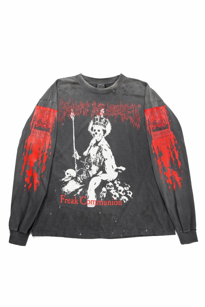 SAINT Mxxxxxx LS TEE / SAINT IS A KISS (BLACK)