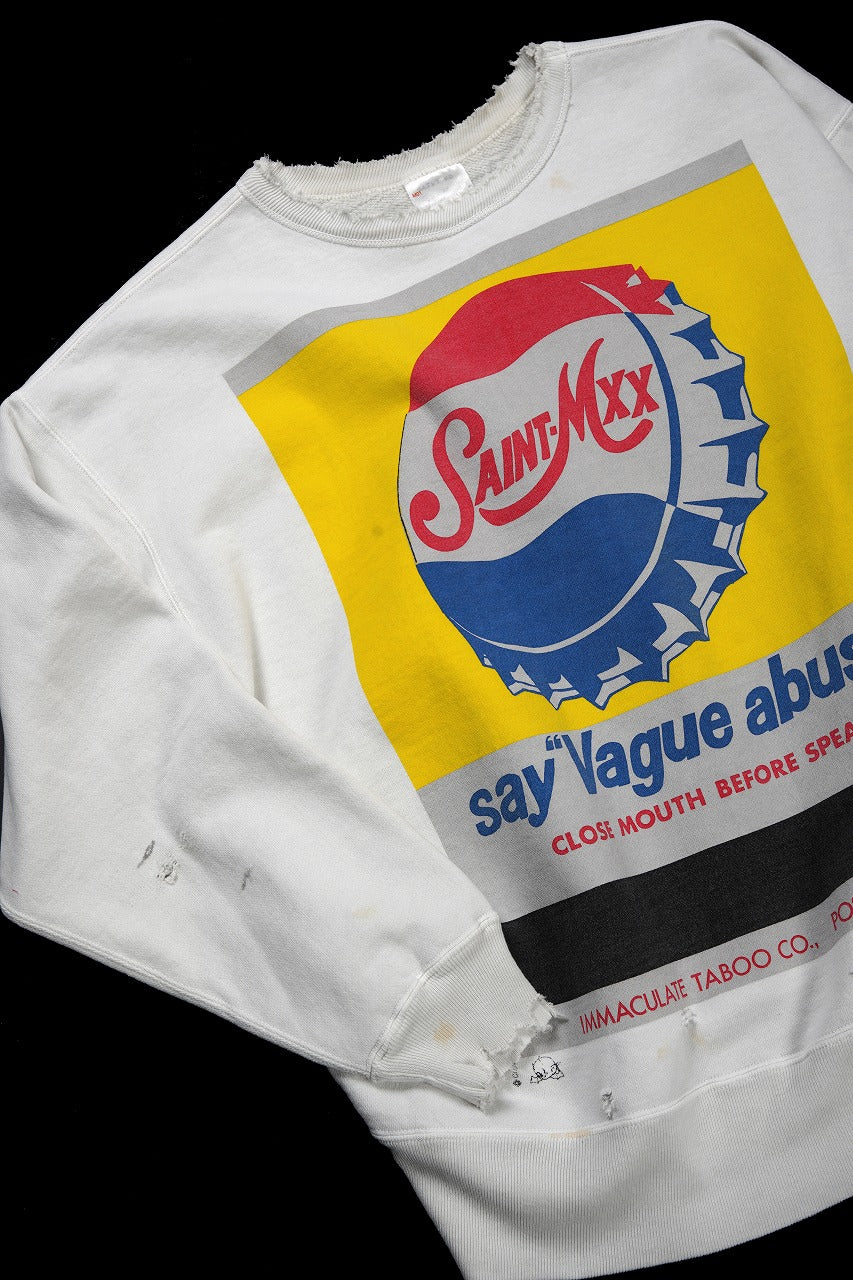SAINT Mxxxxxx SWEAT / VAGUE ABUSE (WHITE)