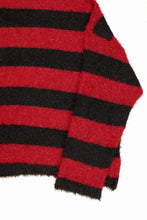画像をギャラリービューアに読み込む, SAINT Mxxxxxx CREW NECK KNIT / GLITTER BORDER (BLACK + RED)