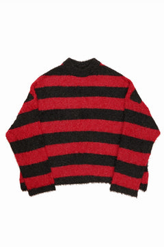 画像をギャラリービューアに読み込む, SAINT Mxxxxxx CREW NECK KNIT / GLITTER BORDER (BLACK + RED)