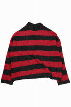 画像をギャラリービューアに読み込む, SAINT Mxxxxxx CREW NECK KNIT / GLITTER BORDER (BLACK + RED)