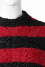 画像をギャラリービューアに読み込む, SAINT Mxxxxxx CREW NECK KNIT / GLITTER BORDER (BLACK + RED)