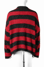 画像をギャラリービューアに読み込む, SAINT Mxxxxxx CREW NECK KNIT / GLITTER BORDER (BLACK + RED)