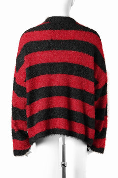 画像をギャラリービューアに読み込む, SAINT Mxxxxxx CREW NECK KNIT / GLITTER BORDER (BLACK + RED)