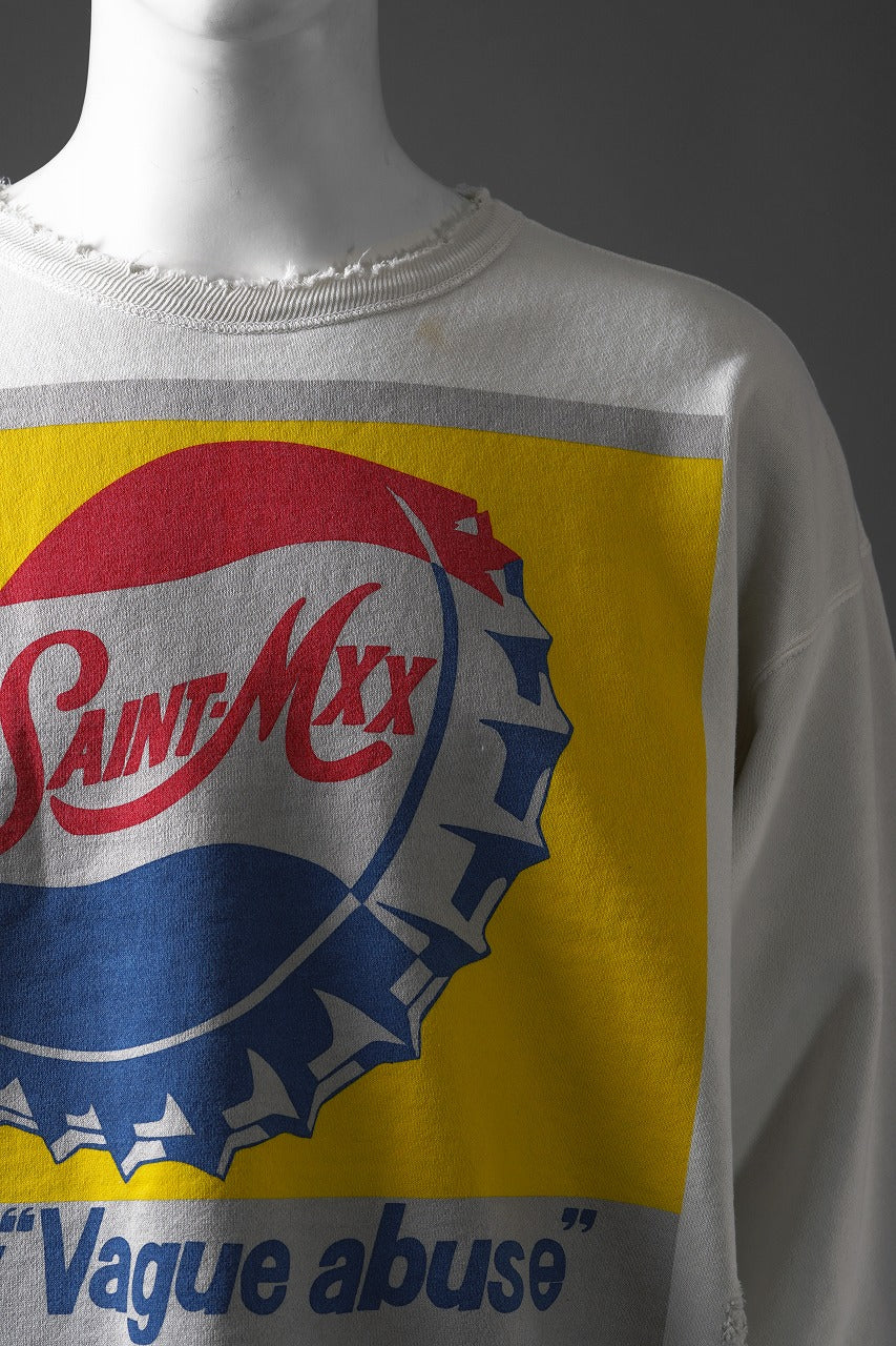 SAINT Mxxxxxx SWEAT / VAGUE ABUSE (WHITE)