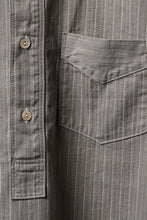 Load image into Gallery viewer, FULLCOUNT Herringbone Pencil Stripe Farmer Shirt (GRAY)