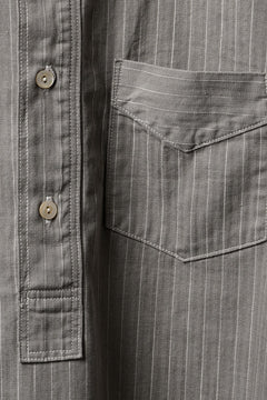Load image into Gallery viewer, FULLCOUNT Herringbone Pencil Stripe Farmer Shirt (GRAY)