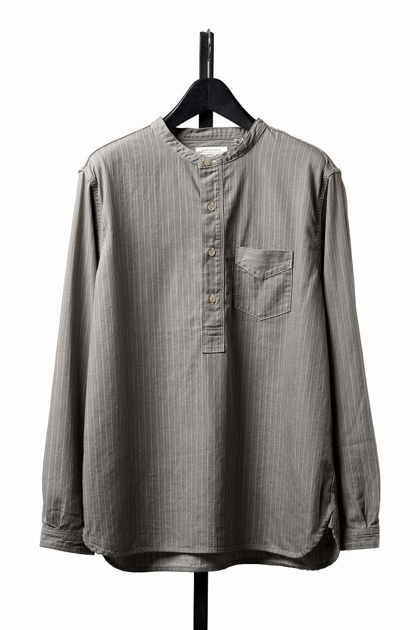 Load image into Gallery viewer, FULLCOUNT Herringbone Pencil Stripe Farmer Shirt (GRAY)