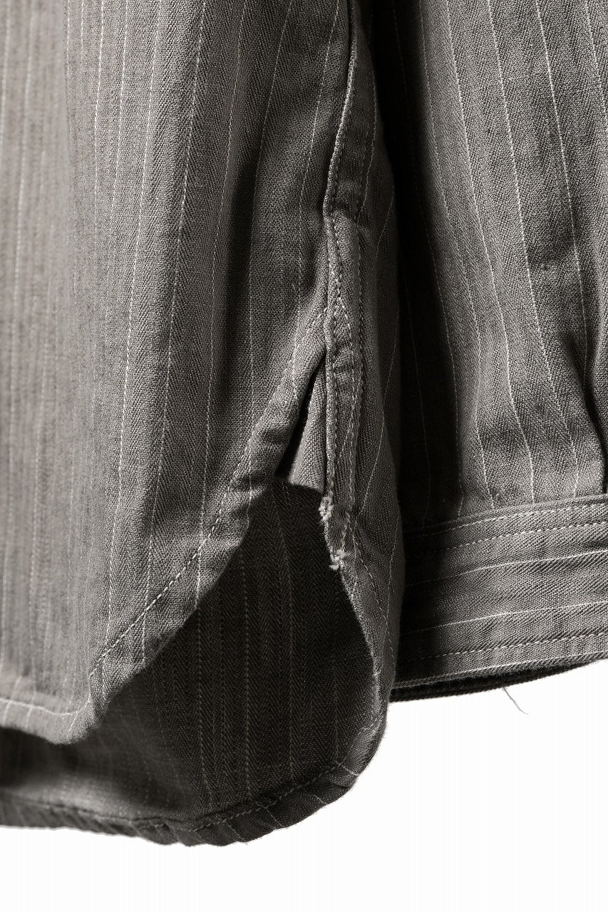 Load image into Gallery viewer, FULLCOUNT Herringbone Pencil Stripe Farmer Shirt (GRAY)