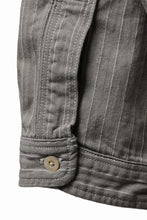 Load image into Gallery viewer, FULLCOUNT Herringbone Pencil Stripe Farmer Shirt (GRAY)