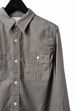 Load image into Gallery viewer, FULLCOUNT Herringbone Pencil Stripe Work Shirt (GRAY)