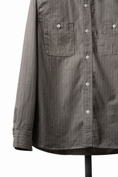 Load image into Gallery viewer, FULLCOUNT Herringbone Pencil Stripe Work Shirt (GRAY)