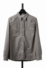 Load image into Gallery viewer, FULLCOUNT Herringbone Pencil Stripe Work Shirt (GRAY)