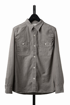 Load image into Gallery viewer, FULLCOUNT Herringbone Pencil Stripe Work Shirt (GRAY)