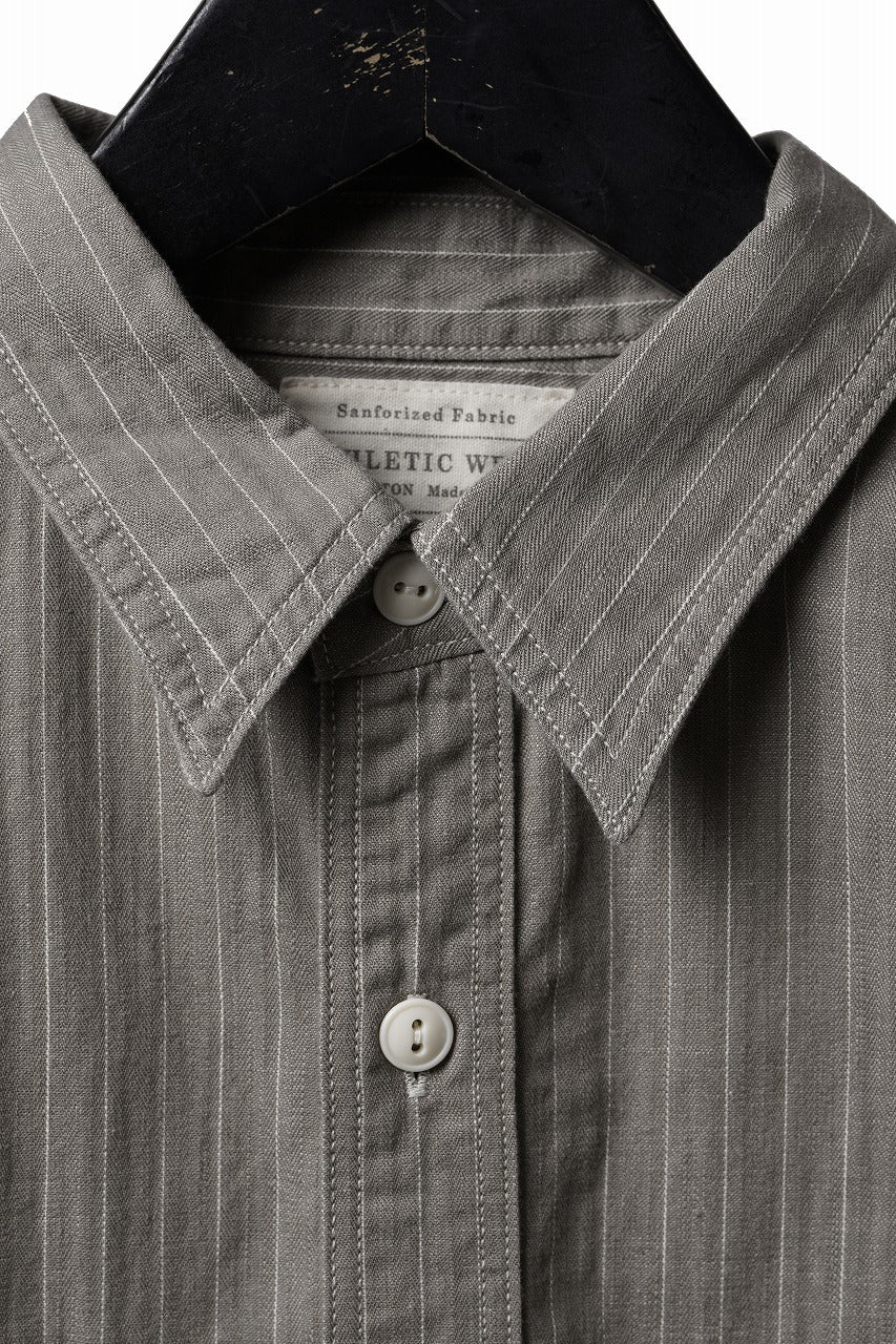 Load image into Gallery viewer, FULLCOUNT Herringbone Pencil Stripe Work Shirt (GRAY)