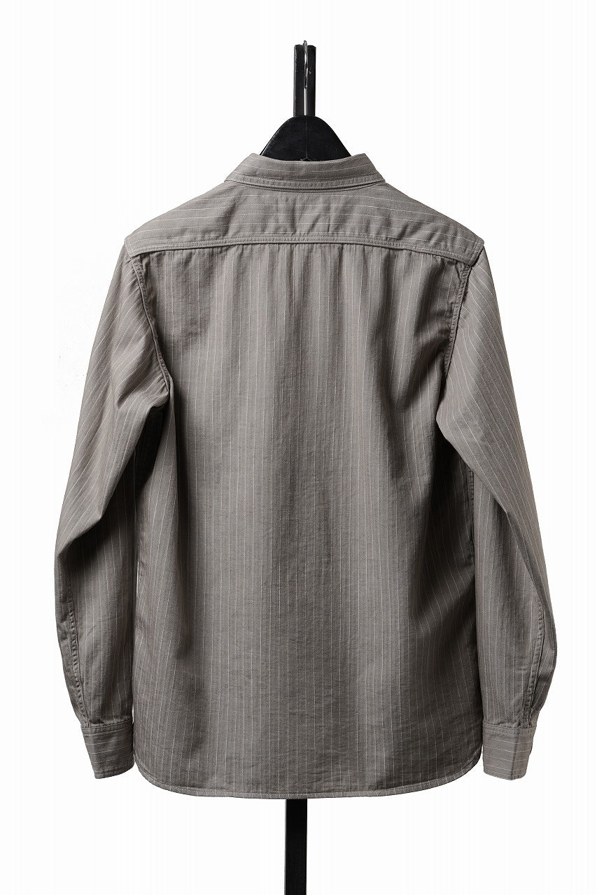 Load image into Gallery viewer, FULLCOUNT Herringbone Pencil Stripe Work Shirt (GRAY)