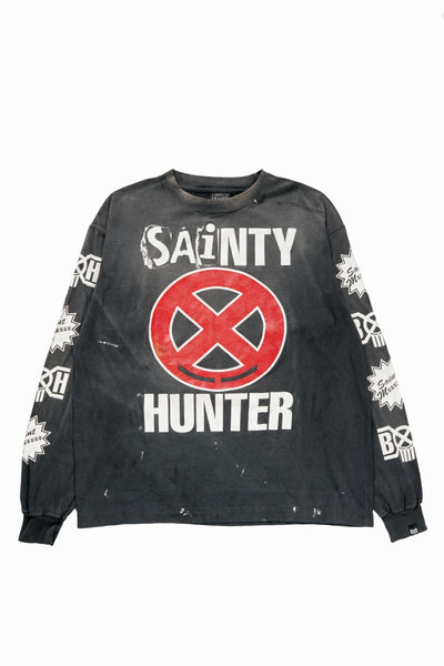 SAINT Mxxxxxx x BOUNTY HUNTER LS T-SHIRT / SAINTY HUNTER (BLACK)