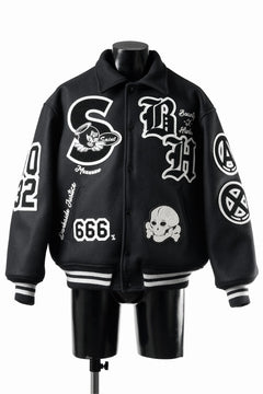 画像をギャラリービューアに読み込む, SAINT Mxxxxxx x BOUNTY HUNTER VARSITY JACKET / SAINTY HUNTER (BLACK)