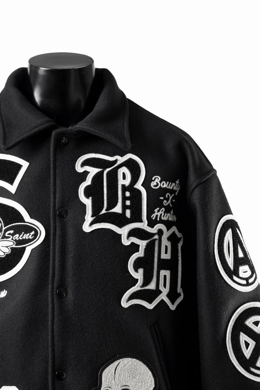 画像をギャラリービューアに読み込む, SAINT Mxxxxxx x BOUNTY HUNTER VARSITY JACKET / SAINTY HUNTER (BLACK)