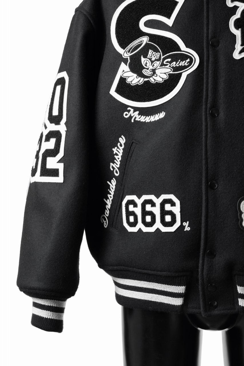 画像をギャラリービューアに読み込む, SAINT Mxxxxxx x BOUNTY HUNTER VARSITY JACKET / SAINTY HUNTER (BLACK)