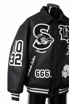 画像をギャラリービューアに読み込む, SAINT Mxxxxxx x BOUNTY HUNTER VARSITY JACKET / SAINTY HUNTER (BLACK)