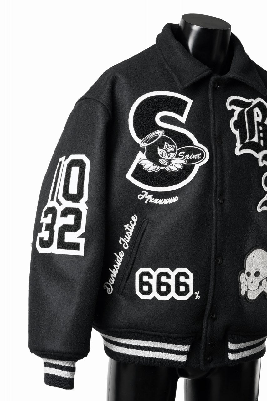 画像をギャラリービューアに読み込む, SAINT Mxxxxxx x BOUNTY HUNTER VARSITY JACKET / SAINTY HUNTER (BLACK)