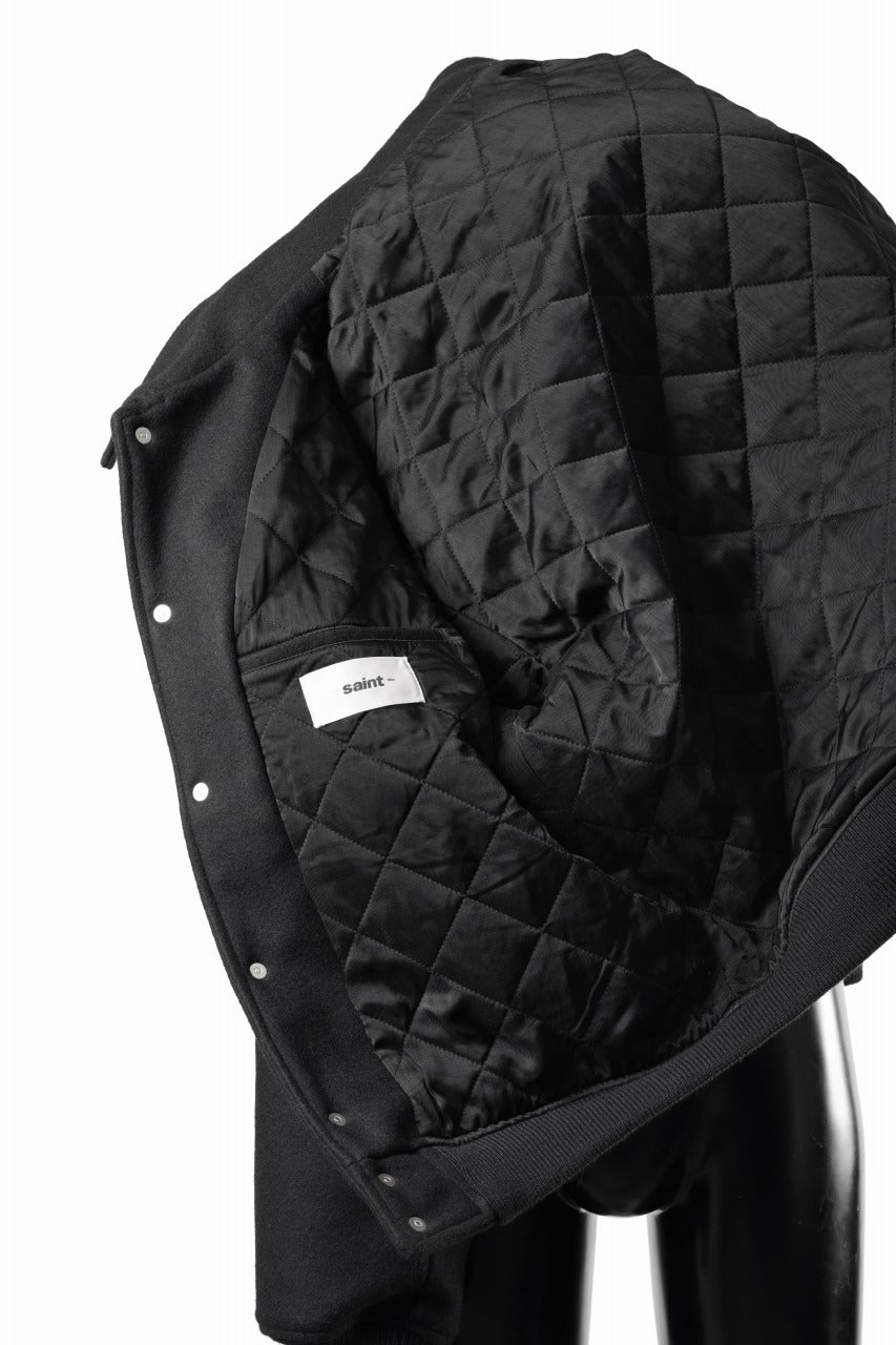 画像をギャラリービューアに読み込む, SAINT Mxxxxxx x BOUNTY HUNTER VARSITY JACKET / SAINTY HUNTER (BLACK)